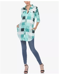 Женская туника в клетку, мультиколор White mark