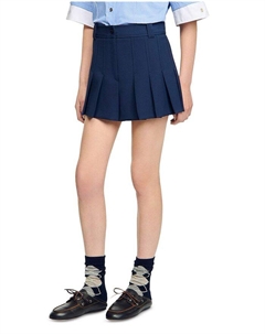 Укороченные плиссированные шорты, синий Sandro