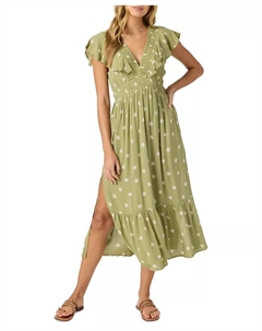 Женское платье Zetta Esme с короткими рукавами миди, зеленый O`neill