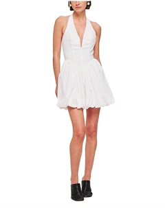 Мини-платье с баской и цветочным принтом Tuberose, белый Ronny kobo