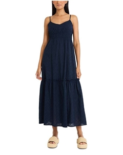 Платье-майка Ripple Eyelet с ажурными деталями, синий The good journey