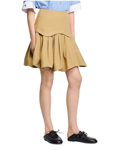 Юбка с рюшами, коричневый/бежевый Sandro