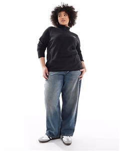 Флисовая кофта North Face Plus размера 100 Glacier с застежкой-молнией 1/4 черного цвета The north face