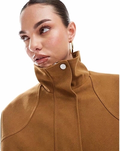 Куртка для папы из искусственной замши коричневого цвета Pull & bear