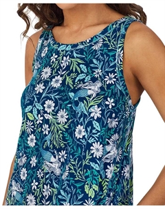 Женская печатная безрукавная ночная сорочка миди, красный Cuddl duds