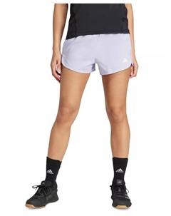 Женские высокие тренировочные шорты Pacer 3-Stripes из ткани, фиолетовый Adidas