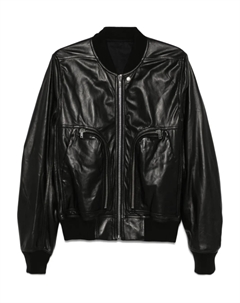 Кожаная куртка-бомбер Рика Оуэнса, черный Rick owens