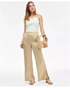 Женские сатиновые брюки на резинке с широкими штанинами, коричневый/бежевый I.n.c. international concepts
