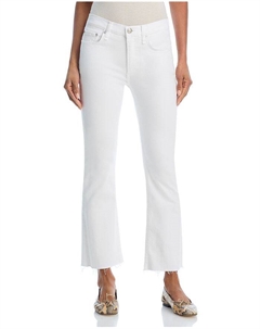 Джинсы Flexi Peyton с высокой посадкой и расклешенным низом, цвет Optic White, белый Rag & bone