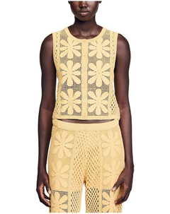 Вязаный топ, желтый Sandro