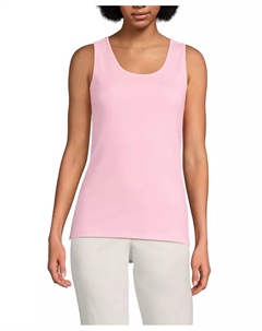 Женская удлиненная хлопковая майка, розовый Lands' end