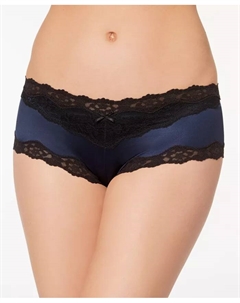 Кружевные трусики-хипстер с фестончатым краем 40823, синий Maidenform