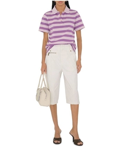 Поло в полоску, фиолетовый Burberry