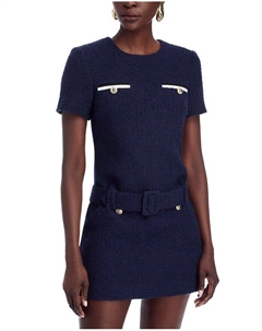 Мини-платье из букле, синий Self-portrait