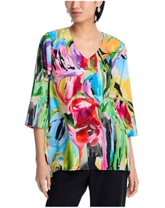 Туника с асимметричным подолом, мультиколор Caroline rose