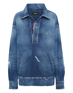 Рубашка с эффектом потертости, синий Dsquared2