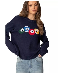 Женский свитер 1976 Billiards, синий Edikted