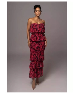 Женское платье Casa Blanca с цветочным принтом и рюшами Jluxlabel