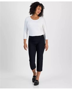 Женские капри с завышенной талией и эффектом контроля живота, черный Jm collection