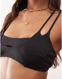 Многослойный бикини-топ буднего дня черного цвета Weekday
