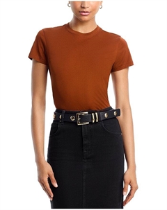 Облегающая футболка с круглым вырезом, коричневый Frame