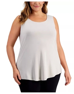 Женская блузка без рукавов с круглым вырезом Plus Size, коричневый/бежевый Jm collection