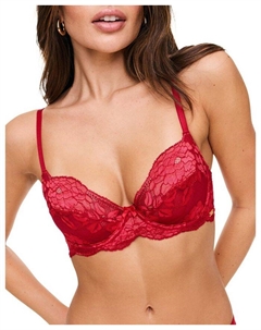 Чесли Женский бюстгальтер без косточек Demi, красный Adore me