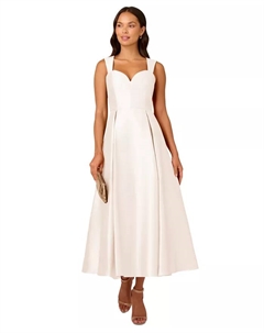 Женское платье Mikado Fit & Flare, слоновая кость/кремовый Adrianna papell