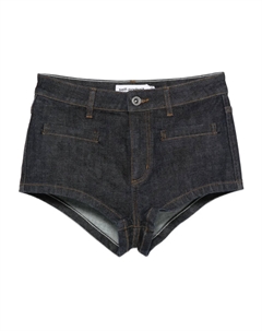 Шорты из эластичного хлопкового денима, синий Self-portrait