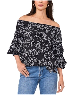 Топ с открытыми плечами, черный Vince camuto