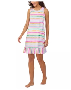 Женская сорочка без рукавов с оборками по низу, мультиколор Cuddl duds