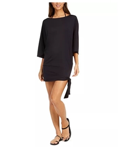 Пляжное парео с завязками на боку, черный Michael kors