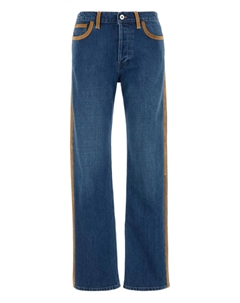 Джинсы с контрастной строчкой, синий Miu miu