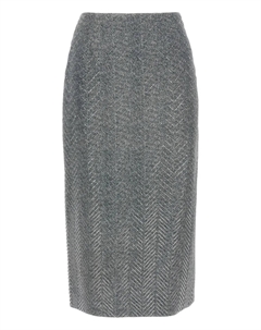 Юбка-карандаш, украшенная стразами, серый Ermanno scervino