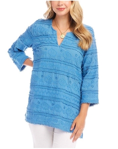 Вышитая туника, синий Karen kane