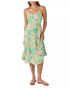 Платье миди Leona для юниоров с завязками на спине и без рукавов, зеленый O`neill