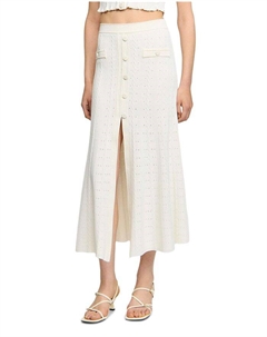 Макси-юбка из ажурной вязки Pointelle, слоновая кость/кремовый Sandro