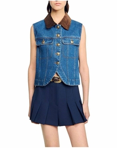 Джинсовый жилет, синий Sandro