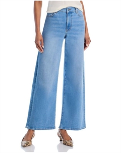 Узкие брюки-палаццо с высокой посадкой Le Slim High Rise Palazzo в цвете Honeymoon, синий Frame