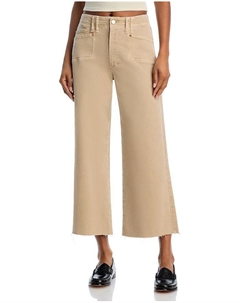 Anessa High Rise Wide Leg Jeans in Vintage Soft Sand – Джинсы Anessa с высокой посадкой и широкими штанинами, цвет Vintage Soft Sand, коричневый/бежевый Paige