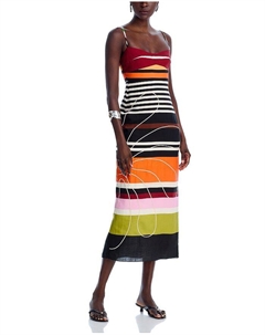 Платье из льна с вышивкой Paloma, мультиколор Cala de la cruz