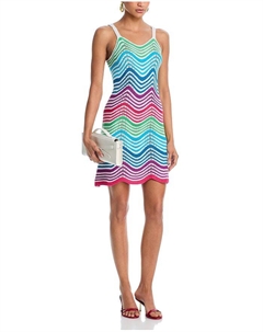 Радужное платье-майка с ажурным подолом "ракушка" - эксклюзив, мультиколор Aqua