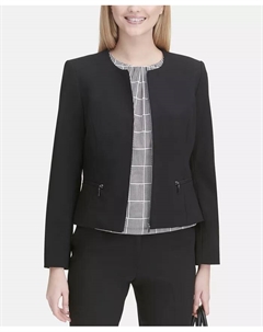 Безворотниковый блейзер, черный Calvin klein