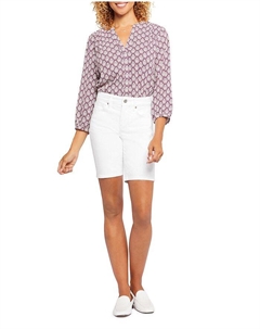 Бермуды Ella с боковым разрезом, белый Nydj