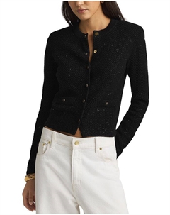 Кардиган с микро-пайетками, черный St. john