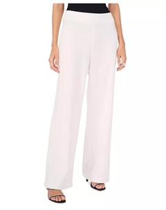 Женские эластичные брюки на резинке с кружевной отделкой Ponte, белый Vince camuto