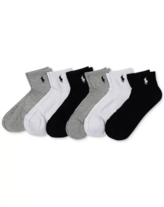 Женские носки с мягкой подушечкой, 6 пар, серый Polo ralph lauren