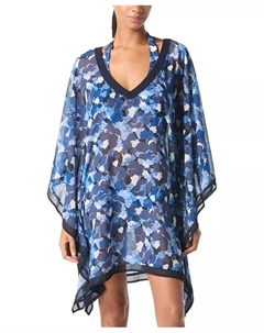 Женский шифоновый пончо-накидка, синий Michael kors