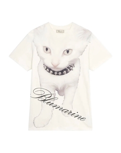 Футболка Kitten с принтом из джерси, белый Blumarine