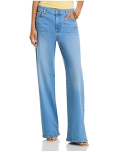 Узкие брюки Palazzo Long High Rise Jeans в цвете Honeymoon, синий Frame